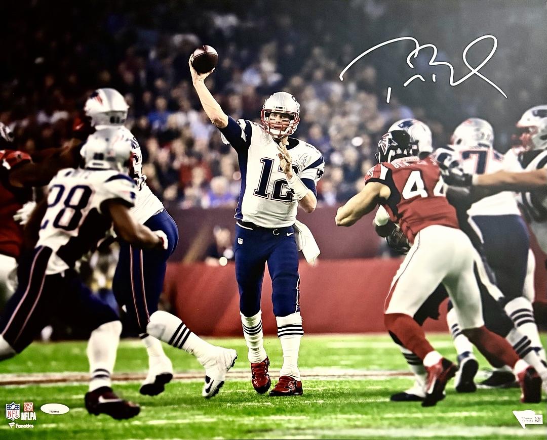 Tom Brady Autographed Patriots Super Bowl XLI 16x20 Photo Fanatics & TriStar COA